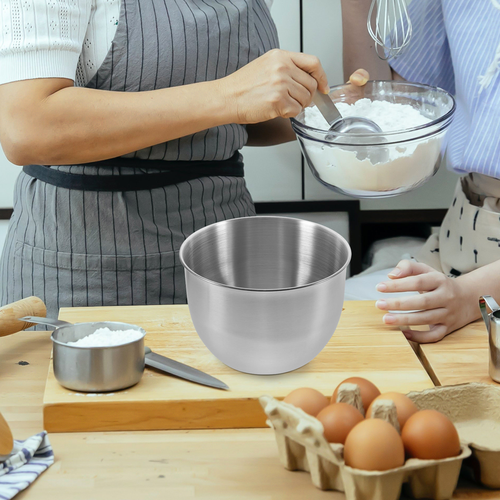 Kitchen Baking Bowls - Глубокая миска из нержавеющей стали, толстостенная