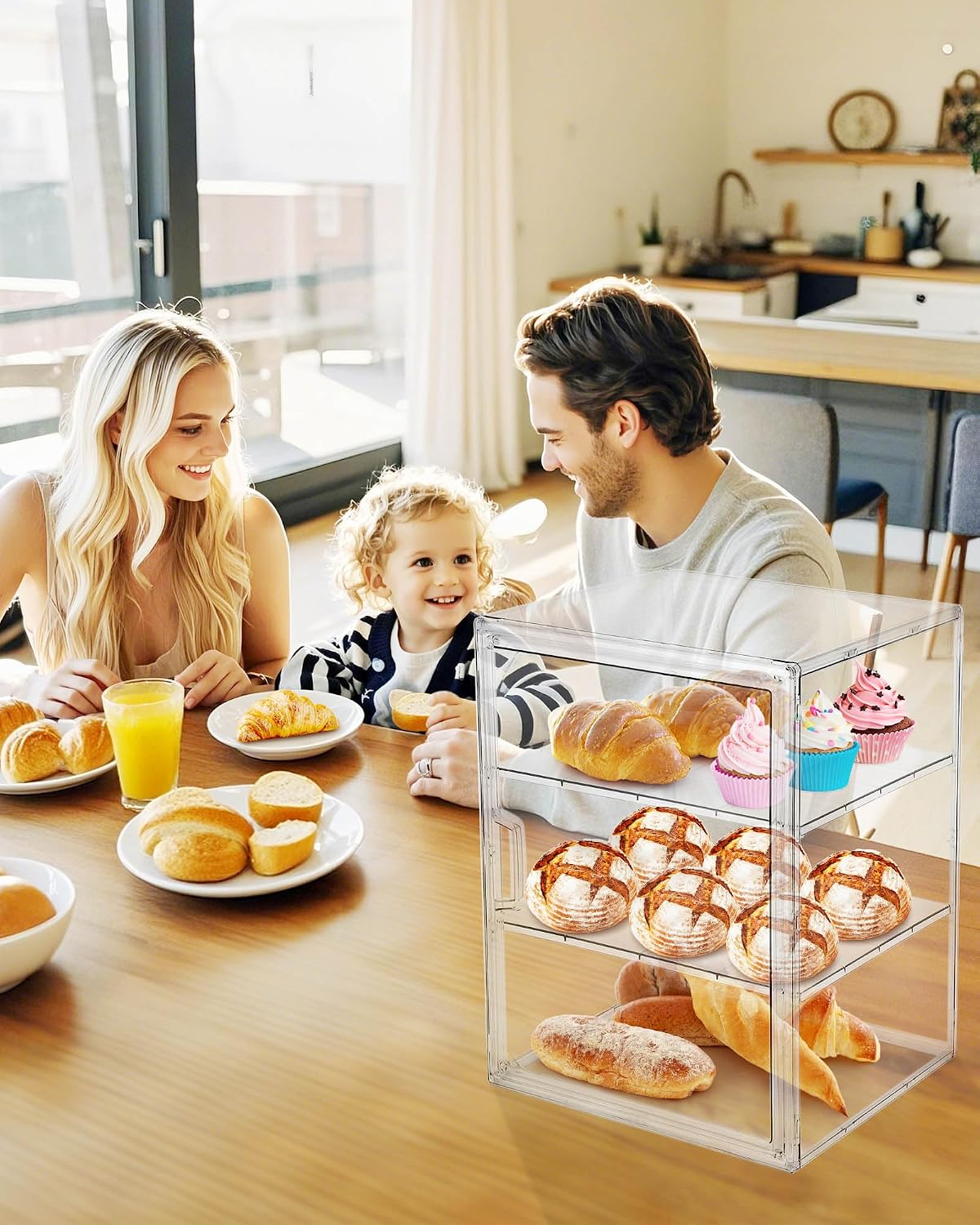 Витрина для выпечки, хлебница  – обзор и цена Kitchen Baking Tray Storage