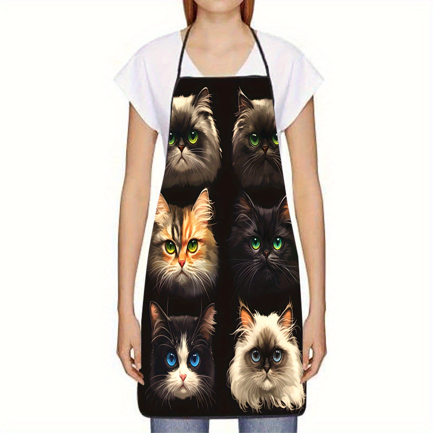 Фартук с портретом кошки на че – обзор и цена Kitchen Baking Background