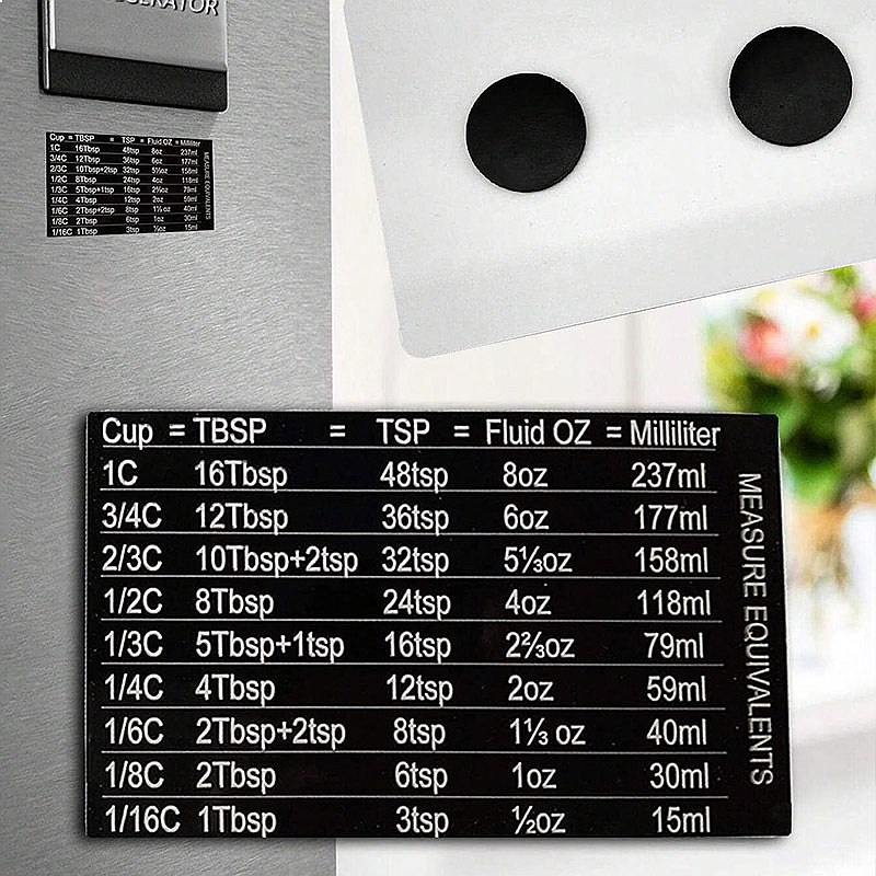 Магнитная таблица для измерени – обзор и цена Kitchen Baking Conversion Chart