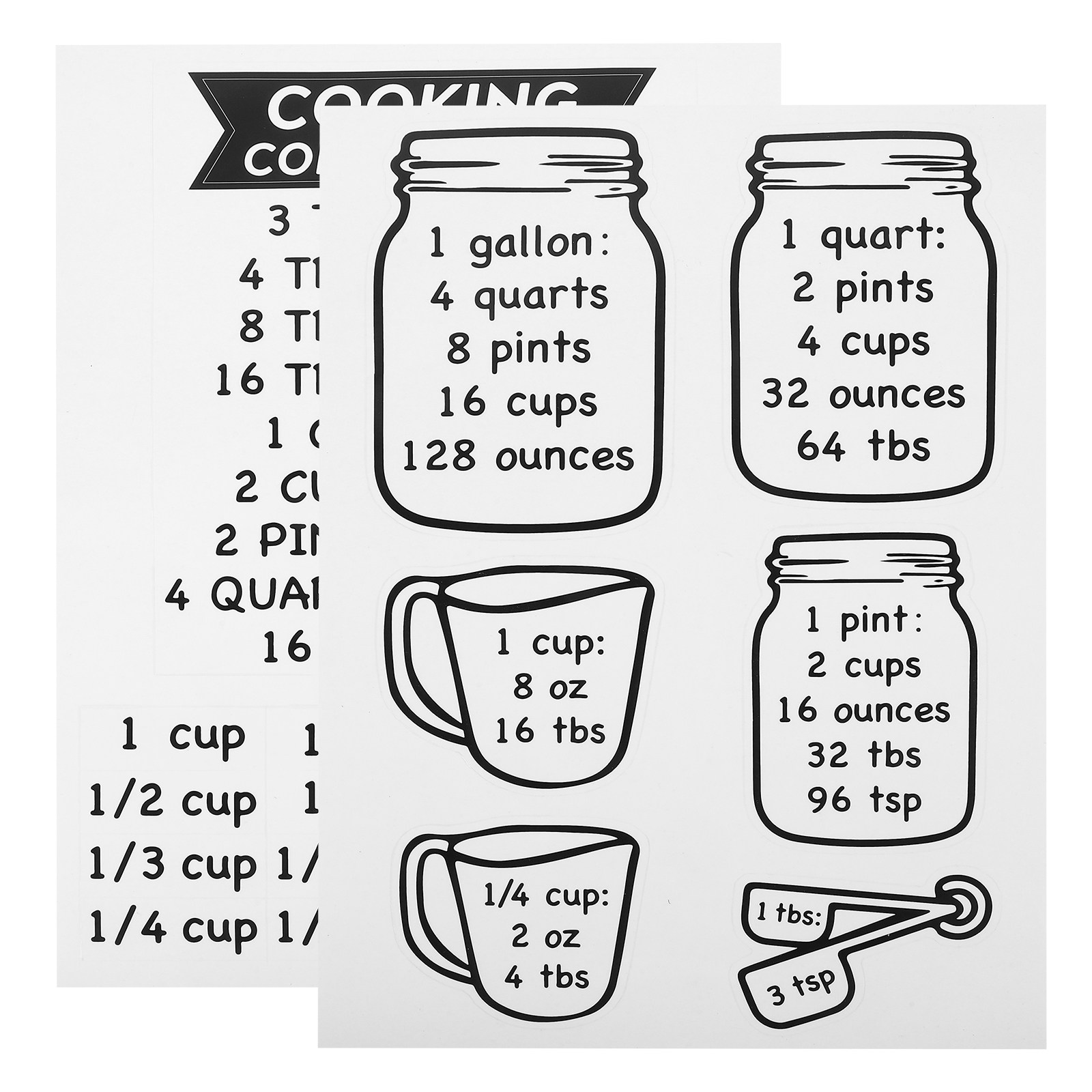 2 шт. компактных прозрачных на – обзор и цена Kitchen Baking Conversion Chart