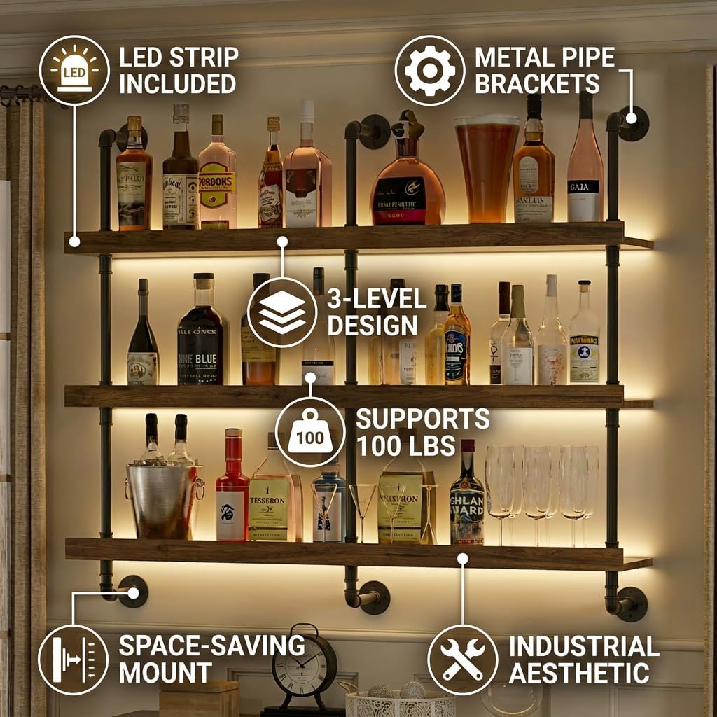 Настенная винная полка с LED-п – обзор и цена Kitchen Zo