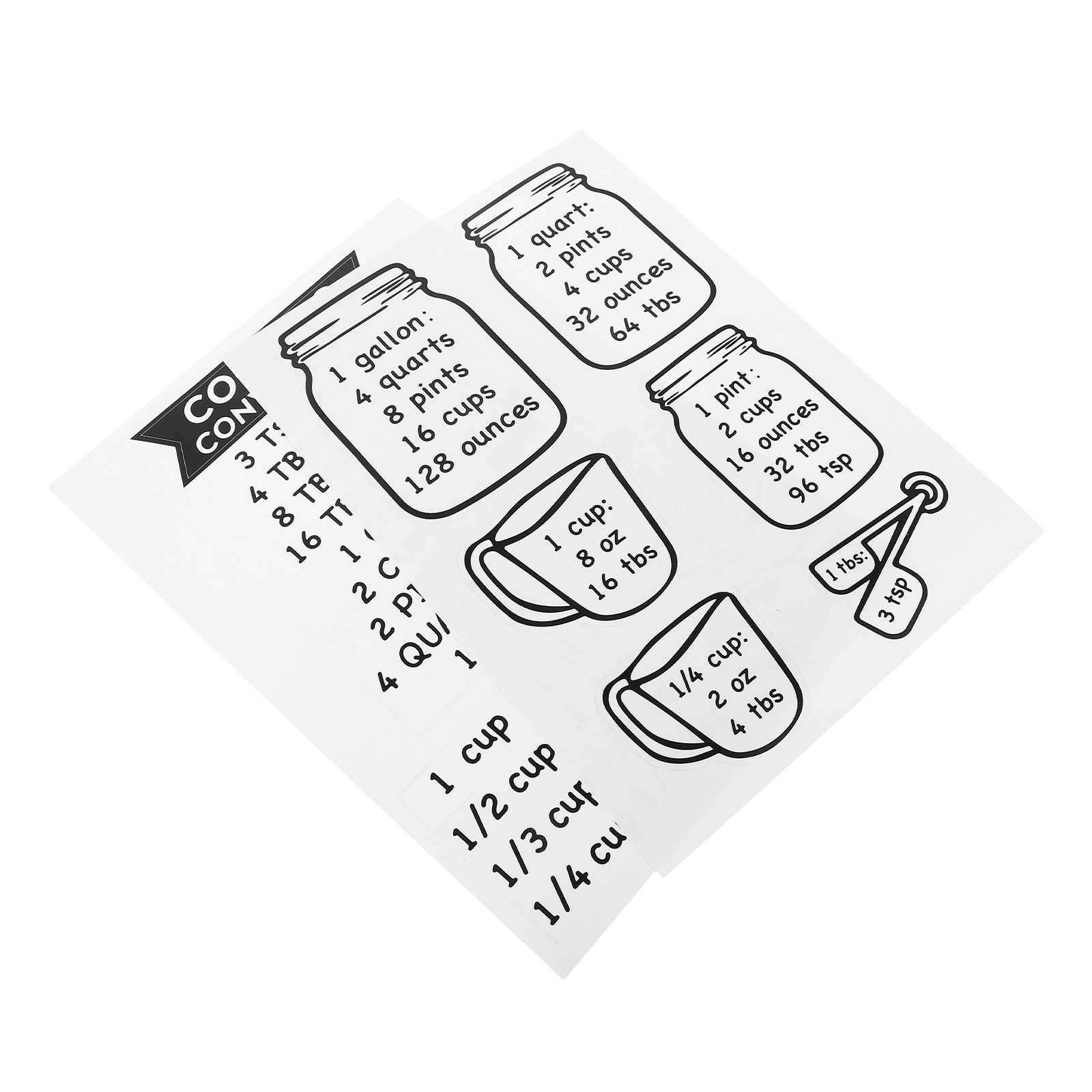 2 шт. наклеек с таблицей измер – обзор и цена Kitchen Baking Conversion Chart
