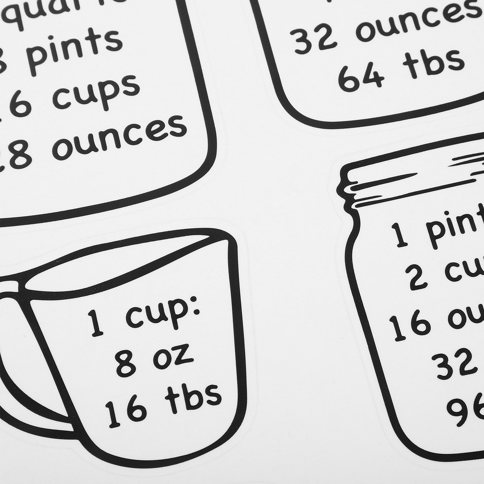 2 шт. магнитных наклейки-табли – обзор и цена Kitchen Baking Conversion Chart